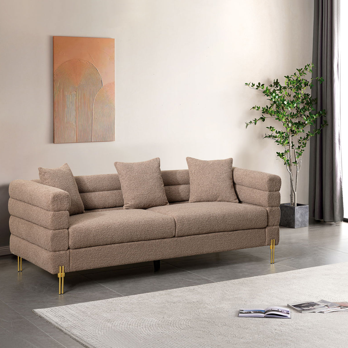 Modern Luxurious And Comfortable Upholstered Sofa