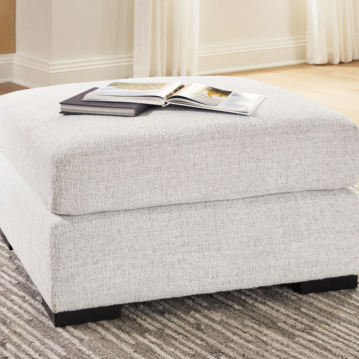 Misty-Lakes - Oversized Accent Ottoman - Chalk