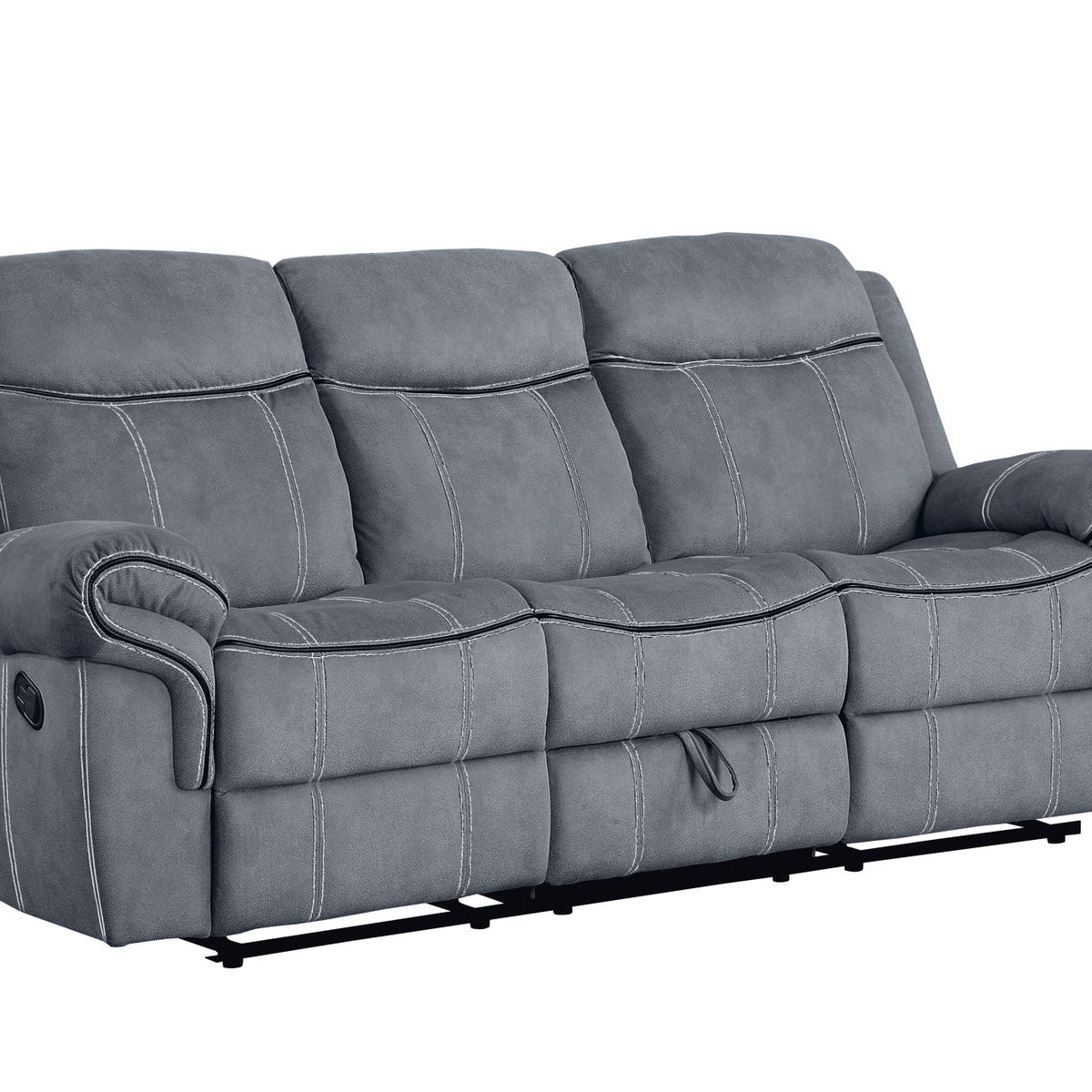 Zubaida - Two Tone Velvet 3 Piece Recliner Living Room Set