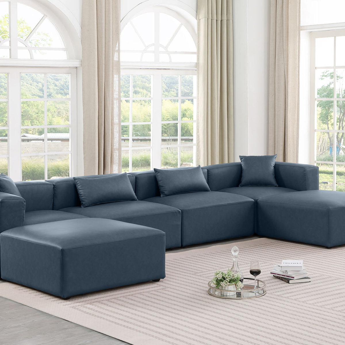 Cube - 6 Piece Modular Double Chaise Sectional