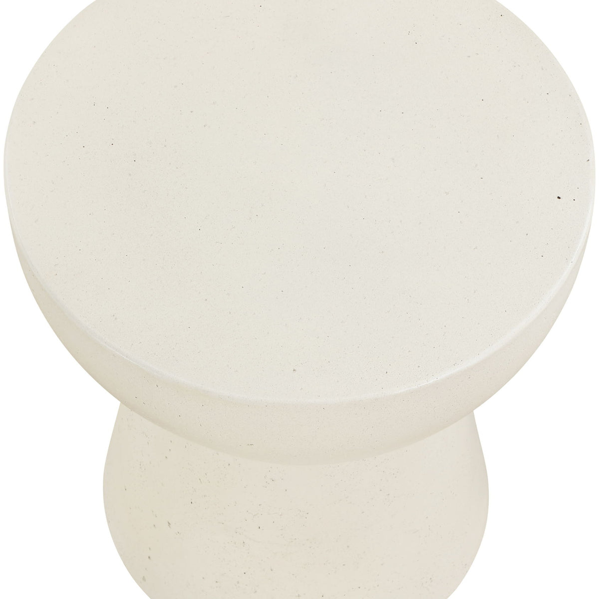 Avaya - Concrete And Fiberglass Indoor / Outdoor End Table - Cream