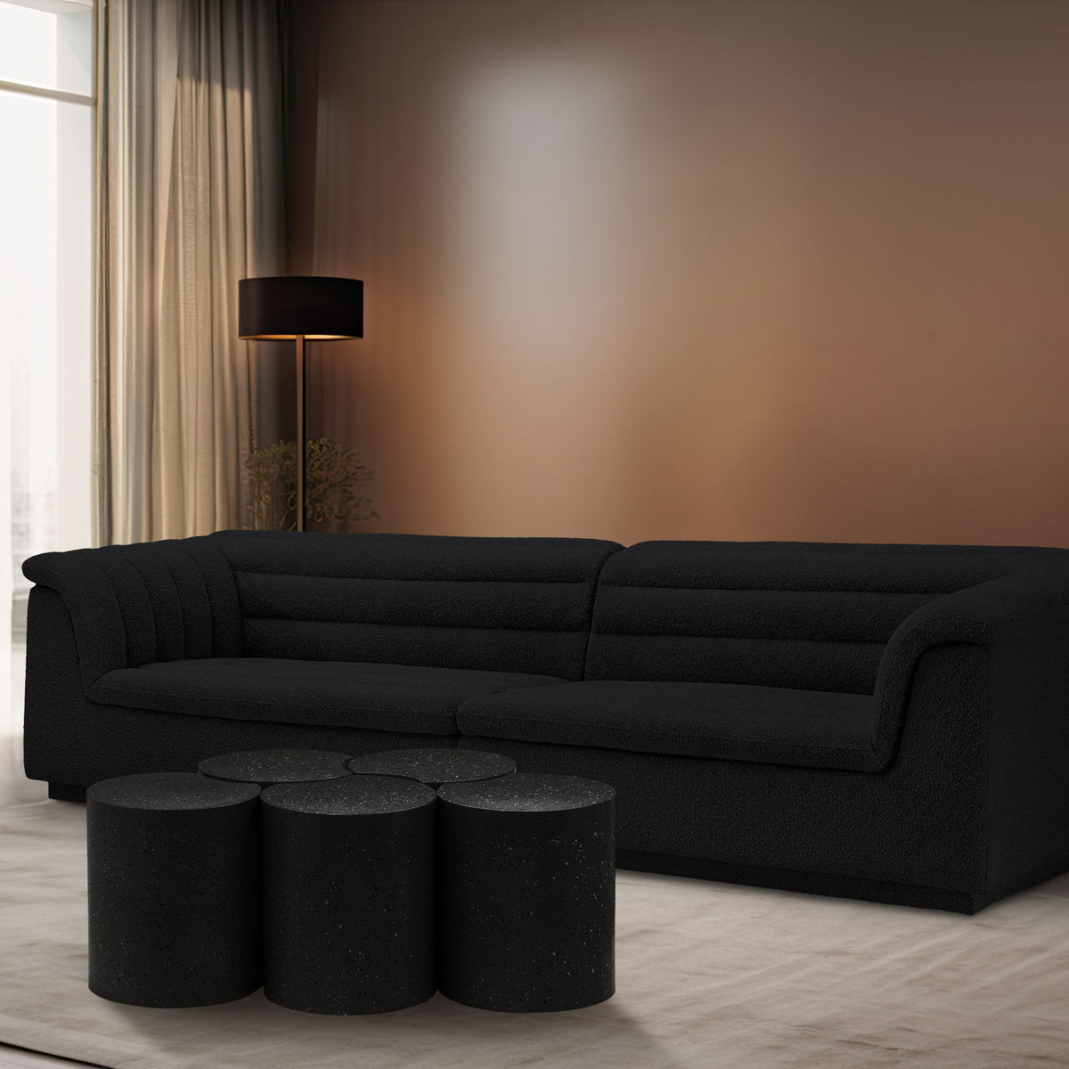 Dimple - 5 Piece Modular Coffee Table - Terazzo Finish