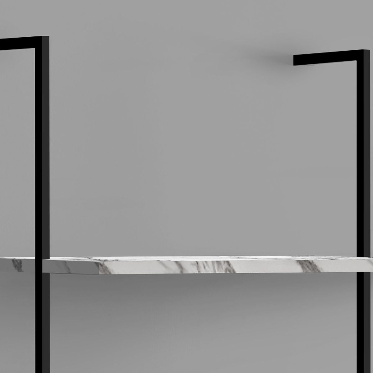 Bookshelf, Bookcase, Etagere, Ladder, 5 Tier, For Office, Marble Look Contemporary & Modern