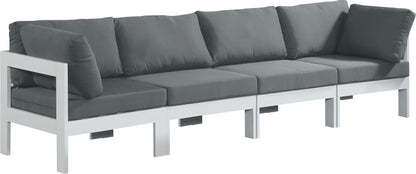 Nizuc - Outdoor Patio Modular Sofa - Grey - Metal - Modern & Contemporary