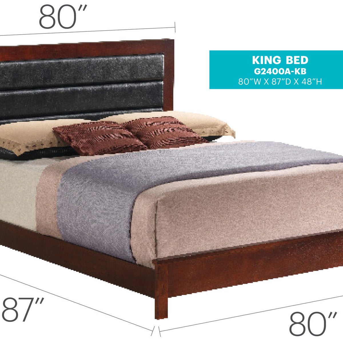 Transitional Modern Design Bed