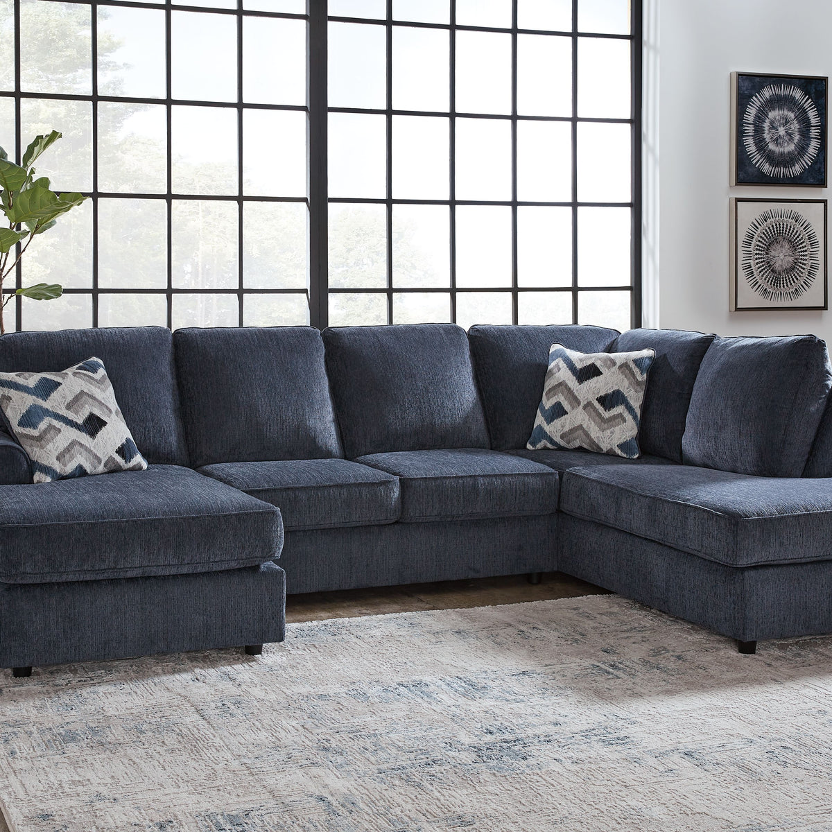 Albar Place - Sectional With Ottoman
