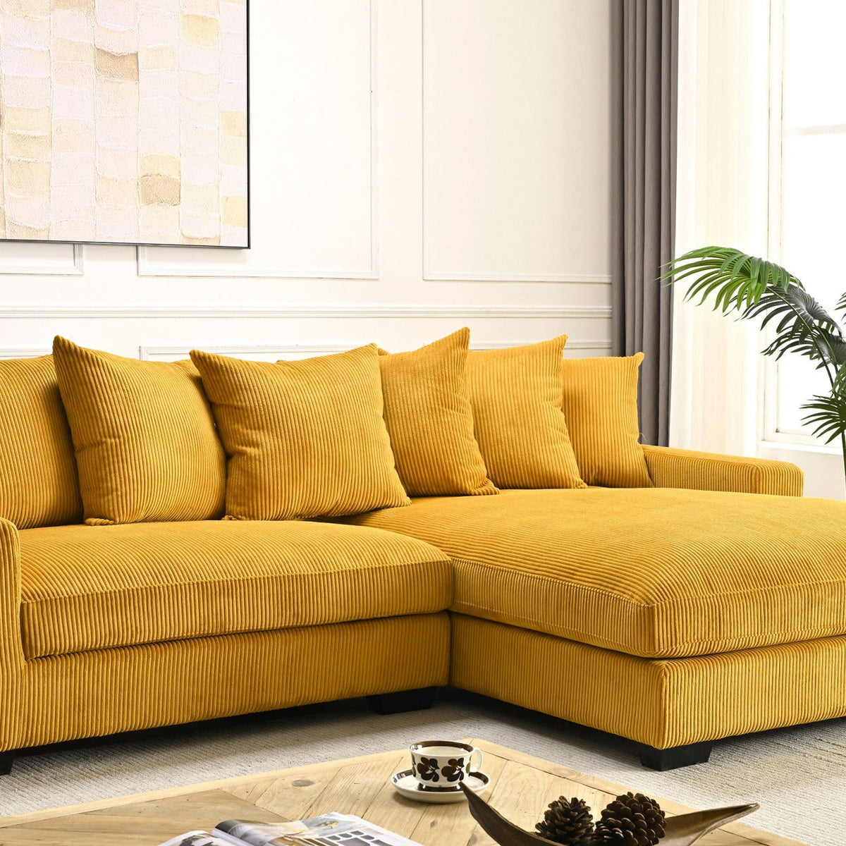 Luxe - Oversized 2 Piece Sectional Couches For Living Room, L Shaped Sofa With Chaise
