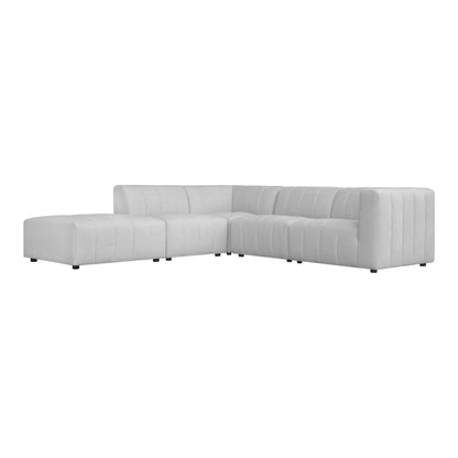 Lyric - Dream Modular Sectional Left Oatmeal - Pearl Silver