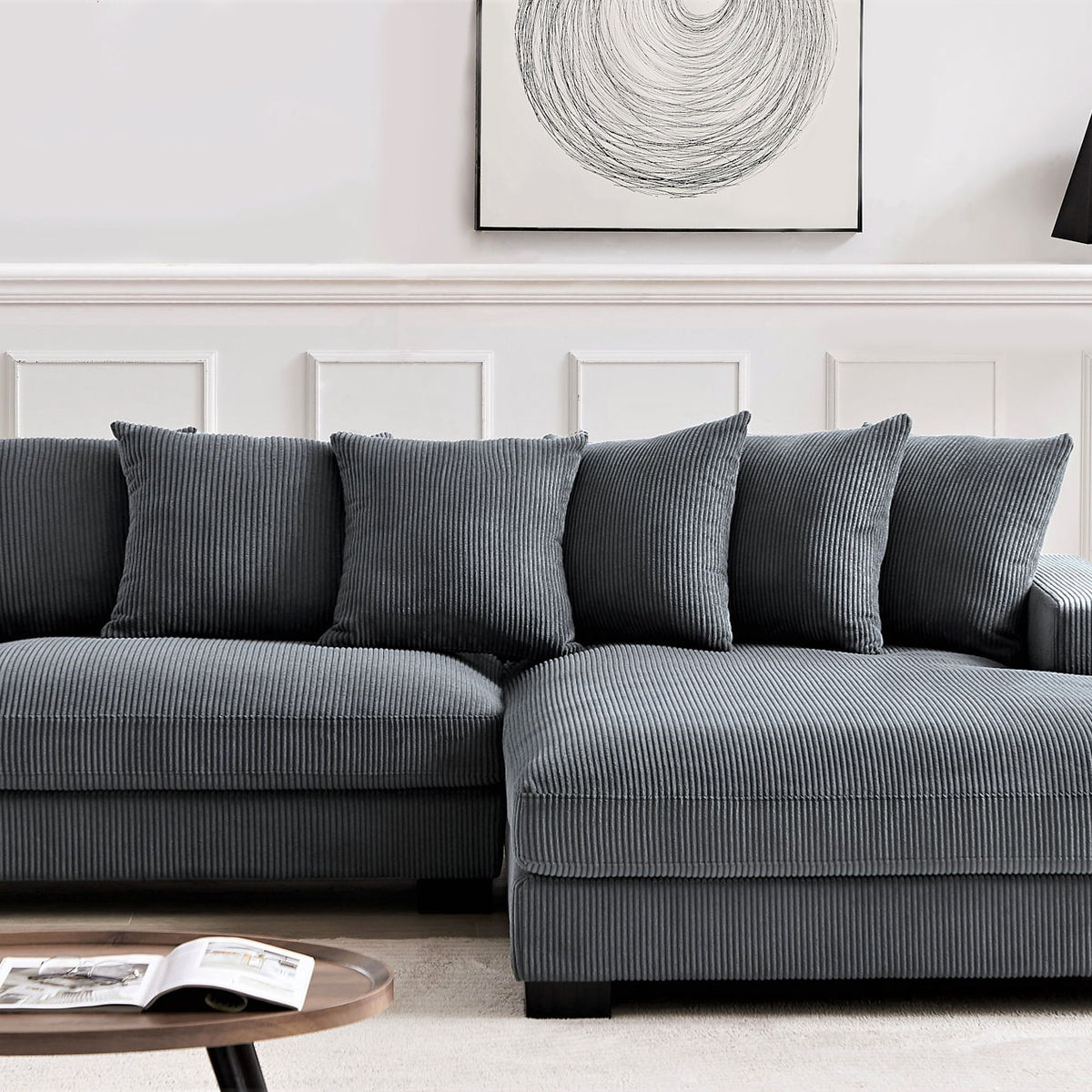 Luxe - Oversized 2 Piece Sectional Couches For Living Room, L Shaped Sofa With Chaise
