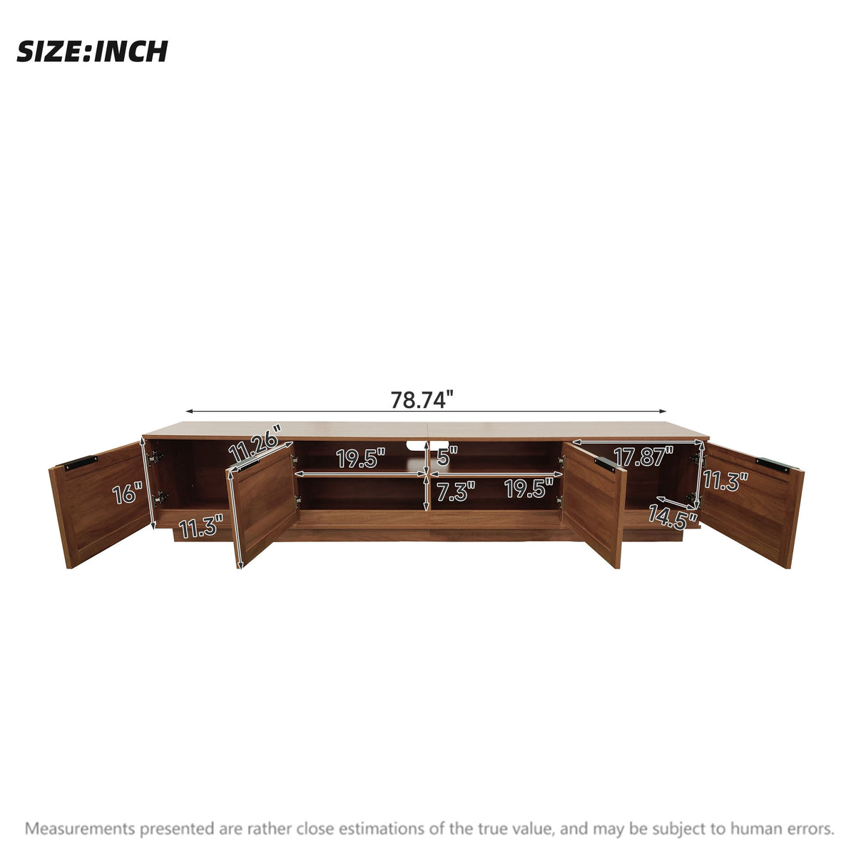 TV Stand, Media Console - Walnut