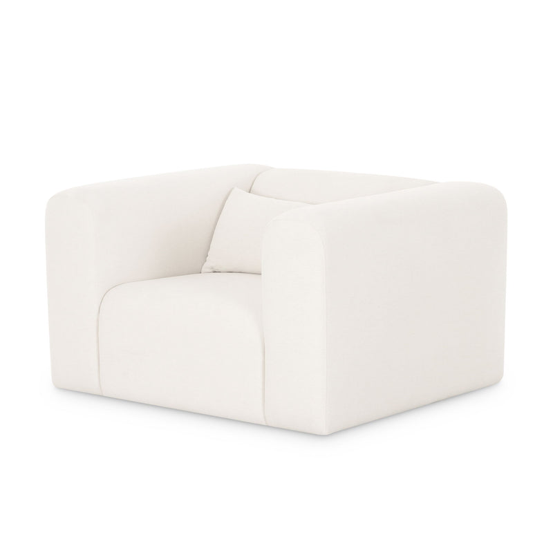 Tarra - Chenille Armchair - Cream