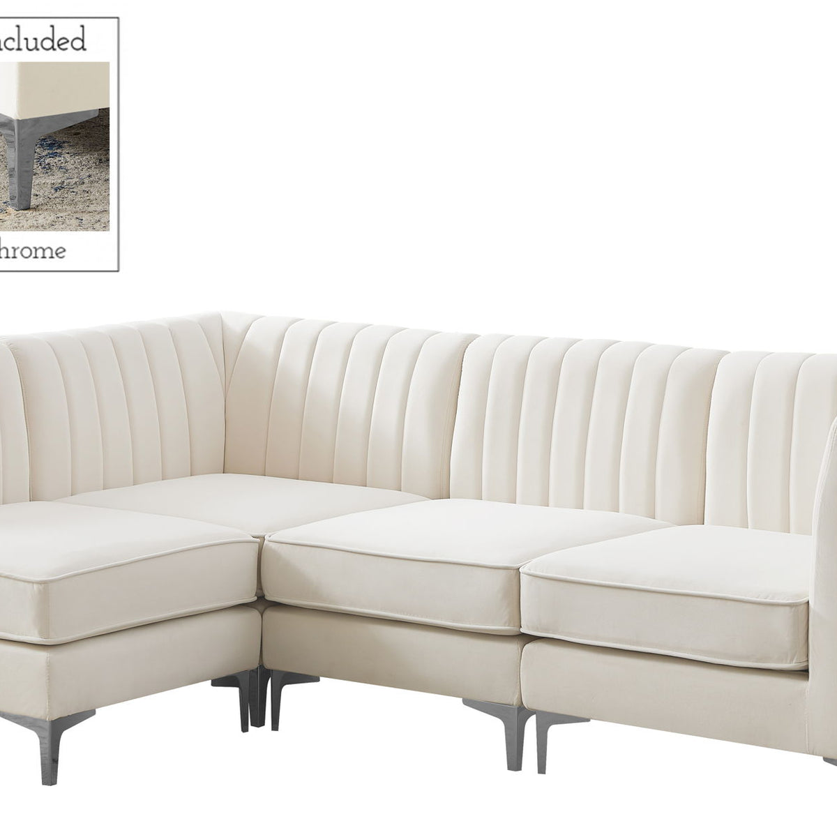 Alina - 4 Piece Modular L-Shaped Sectional