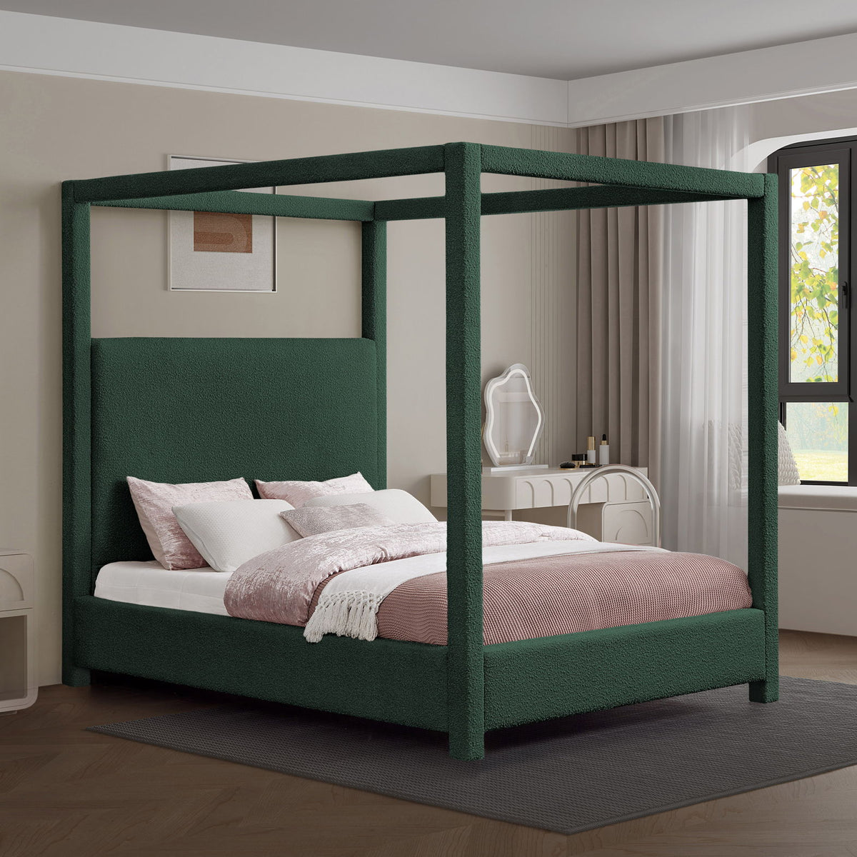 Eden - Boucle Fabric Upholstered Bed