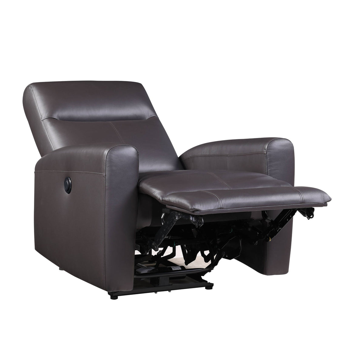 Blane - Top Grain Leather Match Power Motion Recliner - Brown