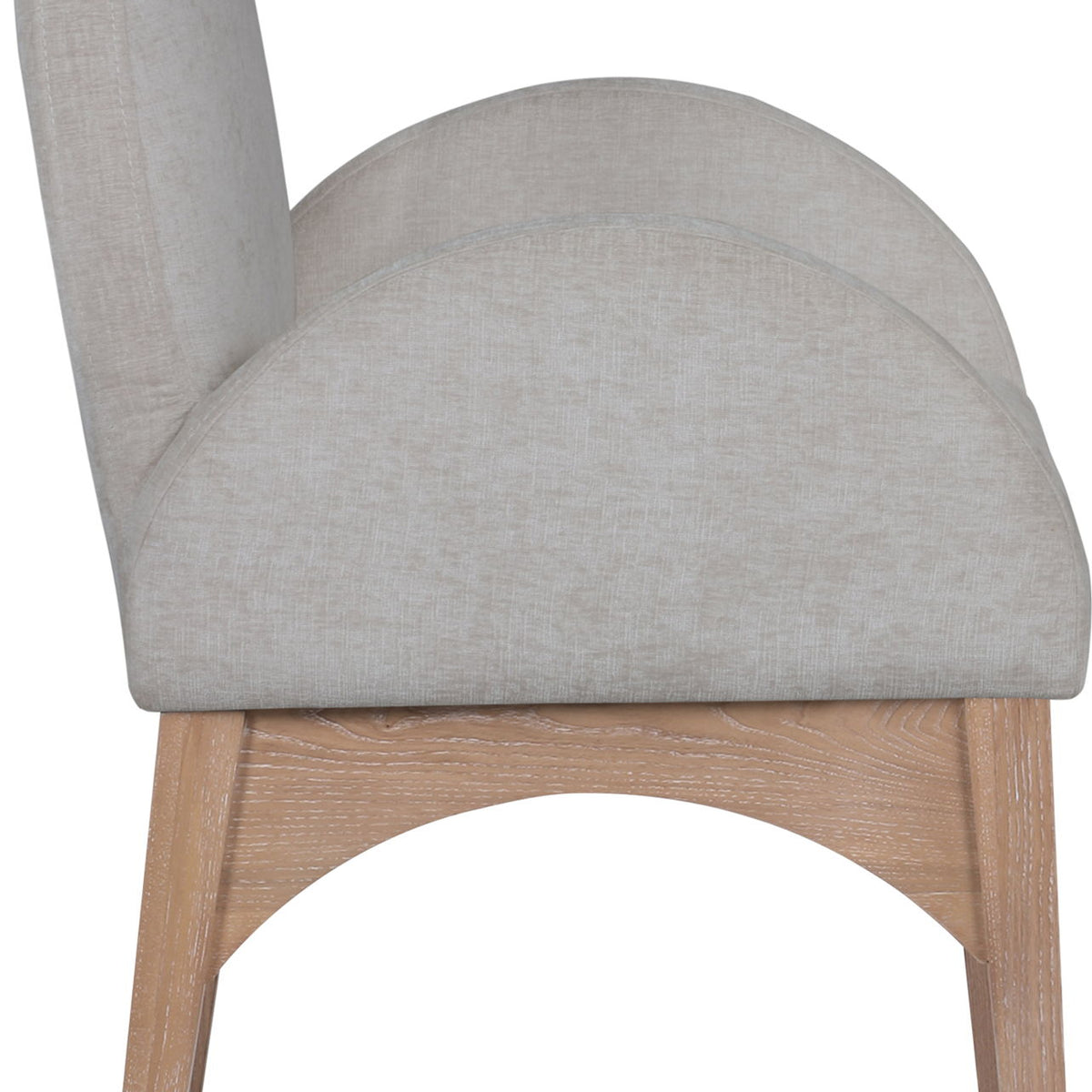 Waldorf - Chenille Dining Arm Chair With Natural Legs
