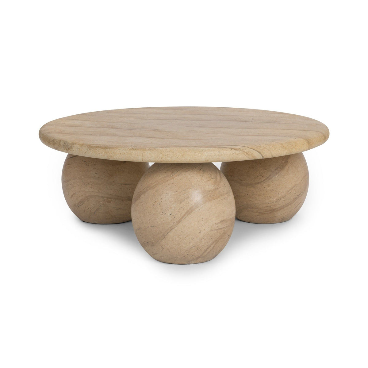 Elaria - Outdoor Round Coffee Table - Beige