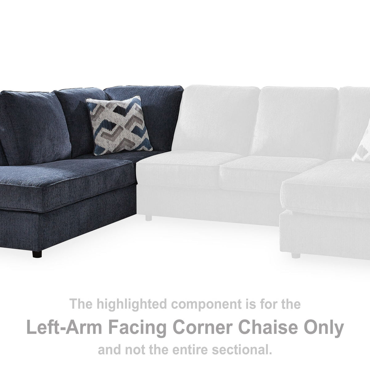 Albar Place - Laf Corner Chaise - Cobalt