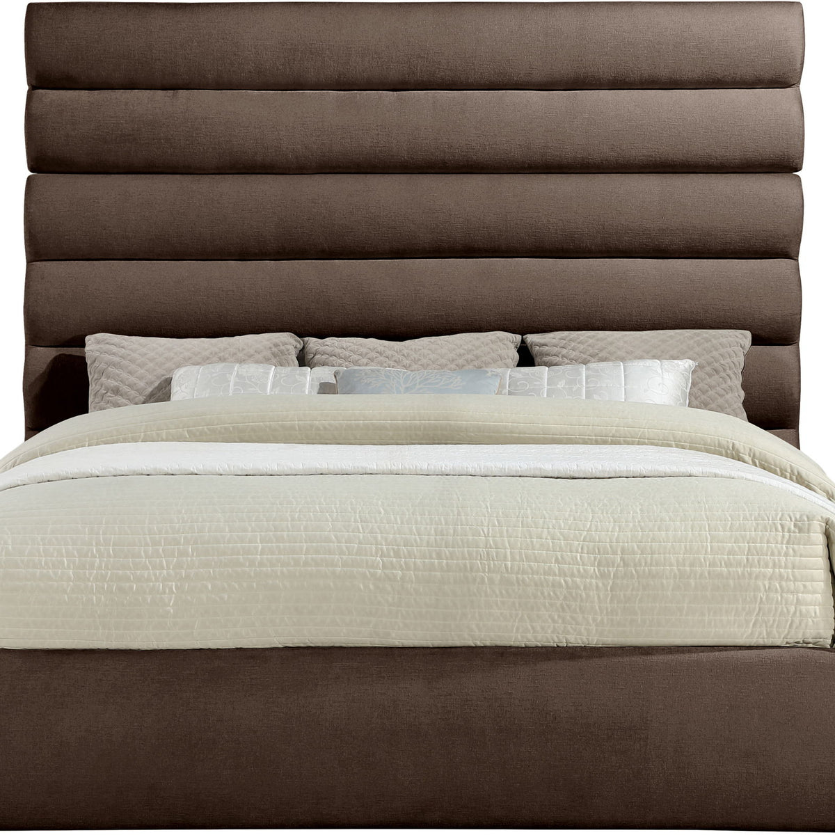 Adam - Chenille Fabric Bed With 70.5" Headboard