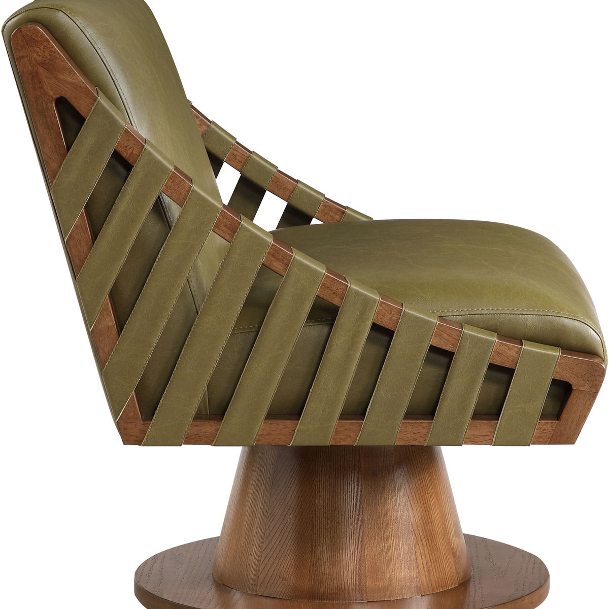 Millwin - Swivel Accent Chair With Brown Base