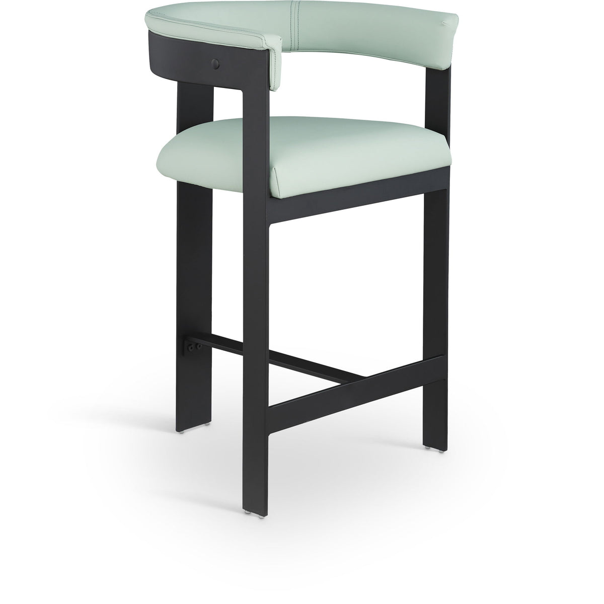 Romeo - Faux Leather Counter Stool With Black Base (Set of 2)