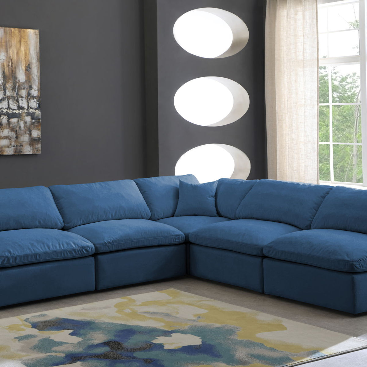 Plush - 5 Piece Modular Sectional