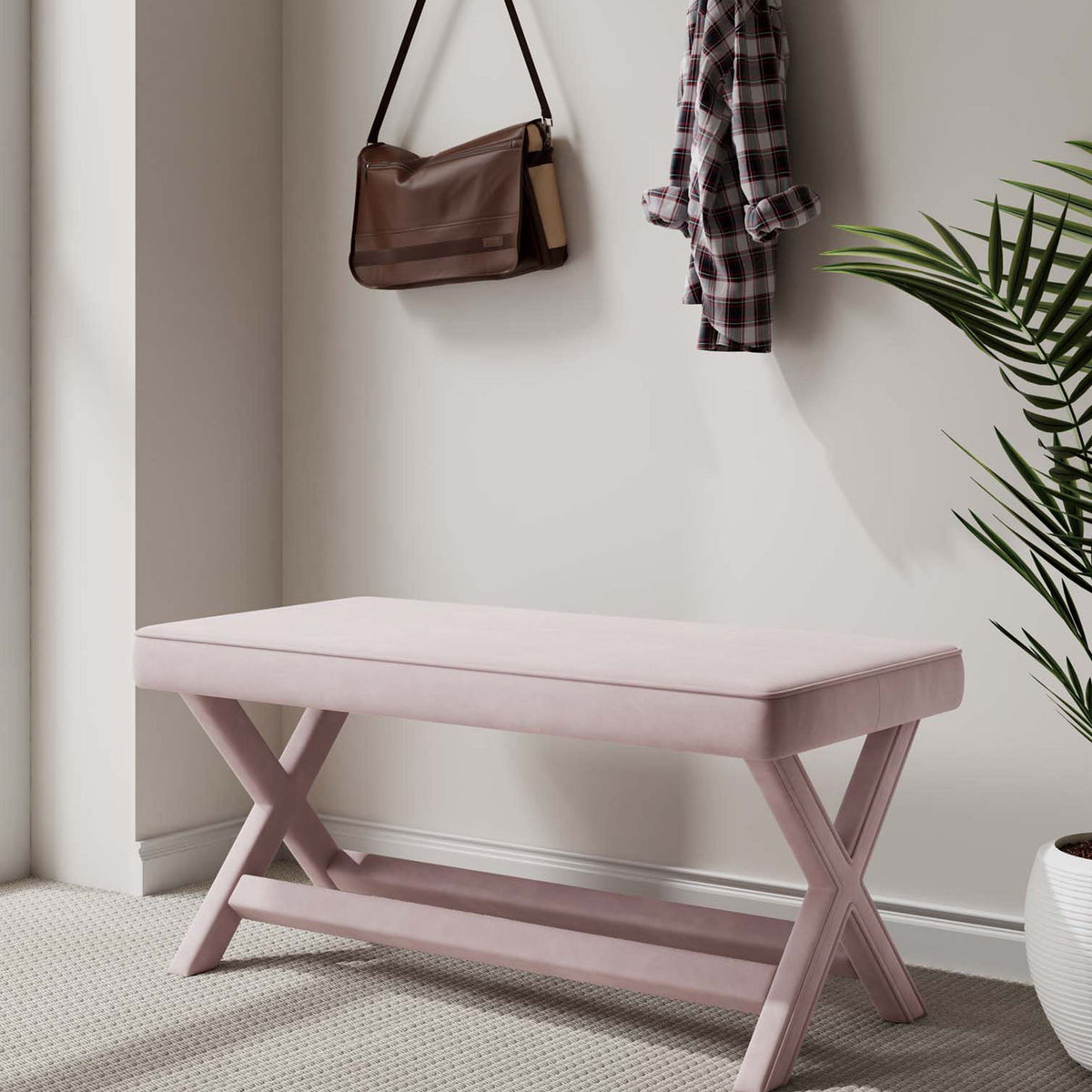 Manhattan Abigail - Velvet Accent Bench