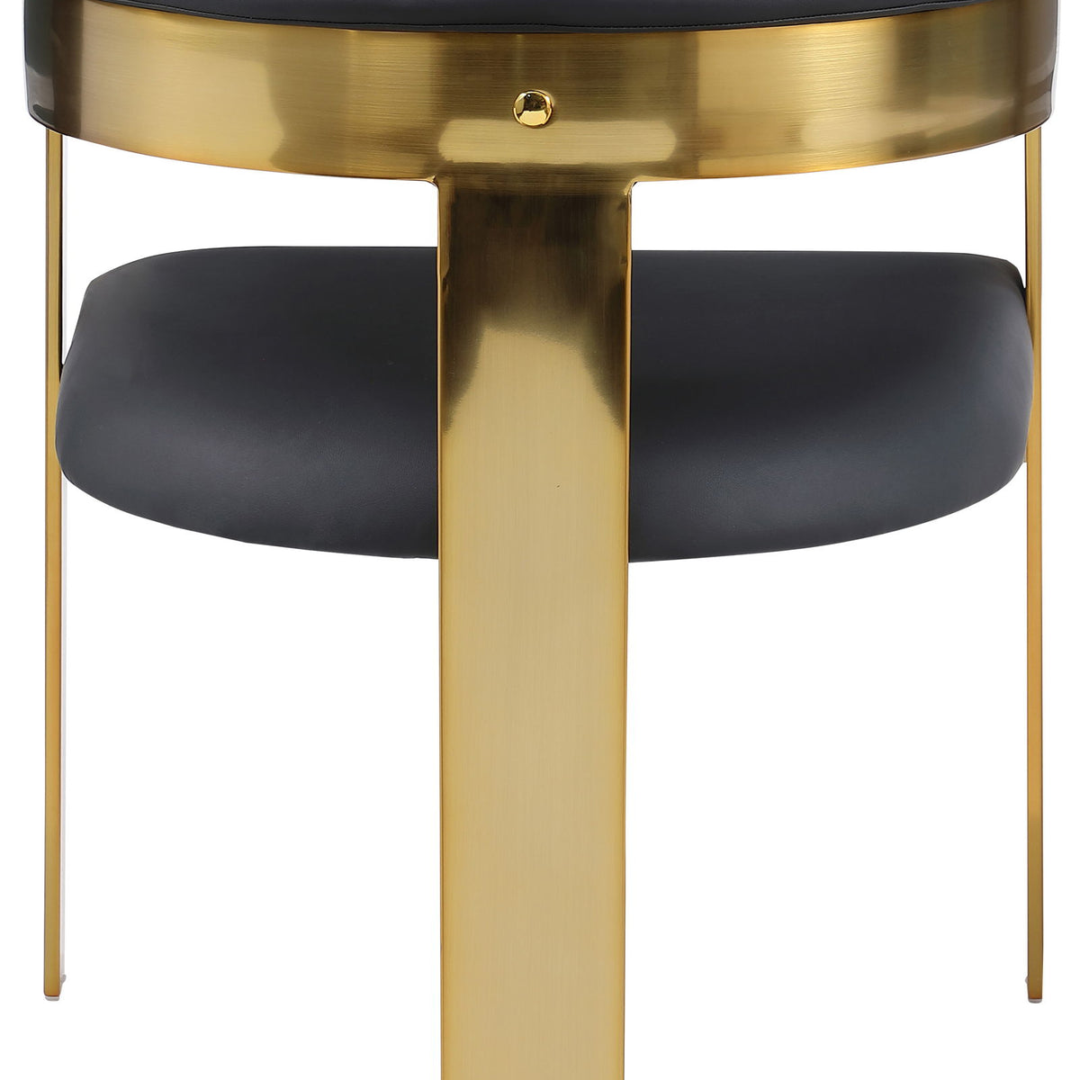 Romeo - Faux Leather Dining Chair With Gold Base (Set of 2)