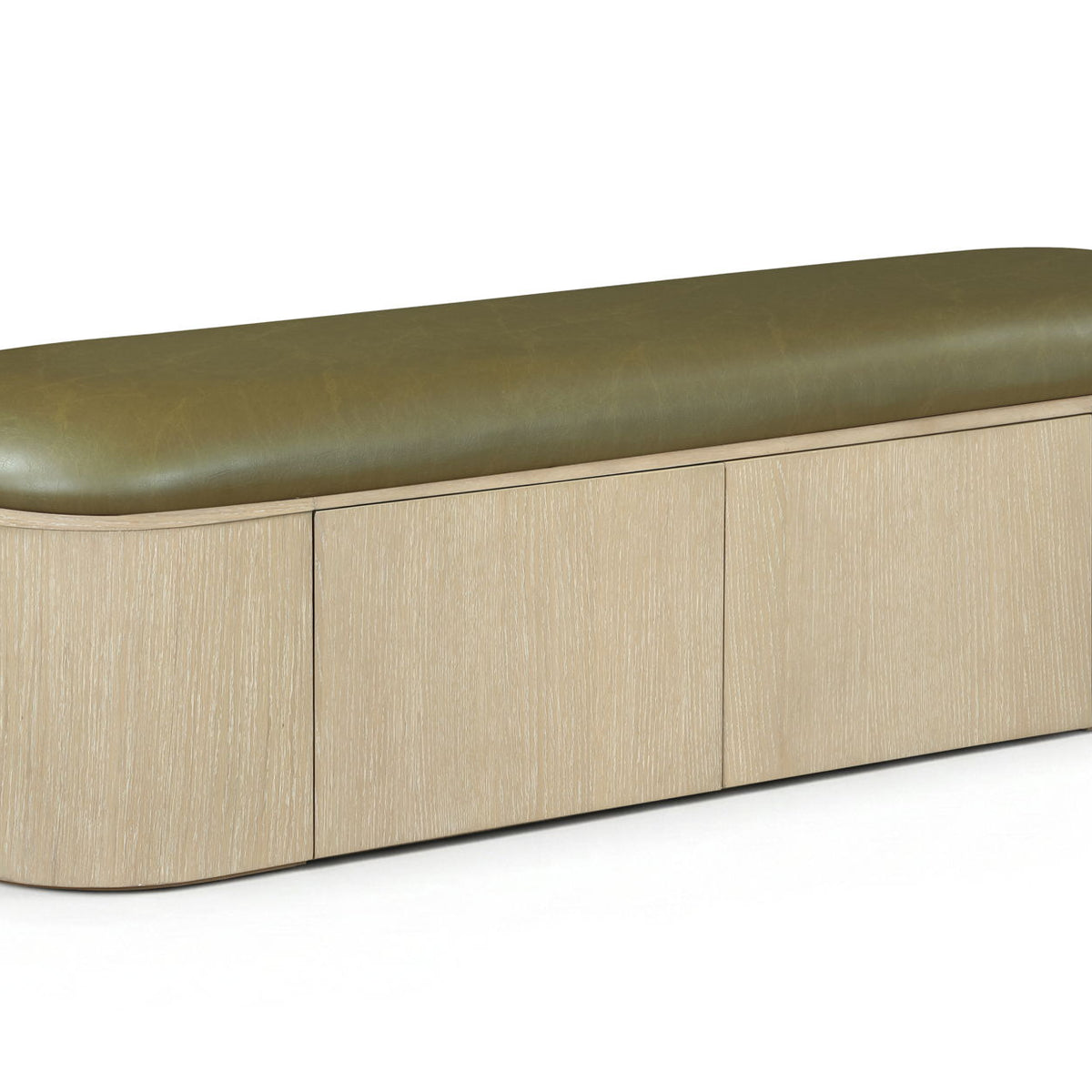 Velden - Upholstered Storage Bench With Stained Natural Base