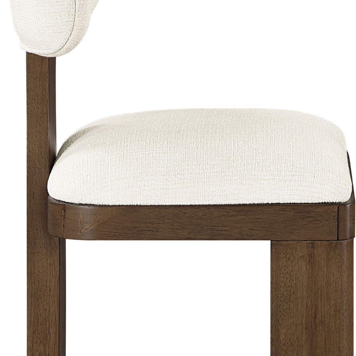 Timbra - Linen Textured Fabric Upholstered Dining Chair (Set of 2) - Walnut Base