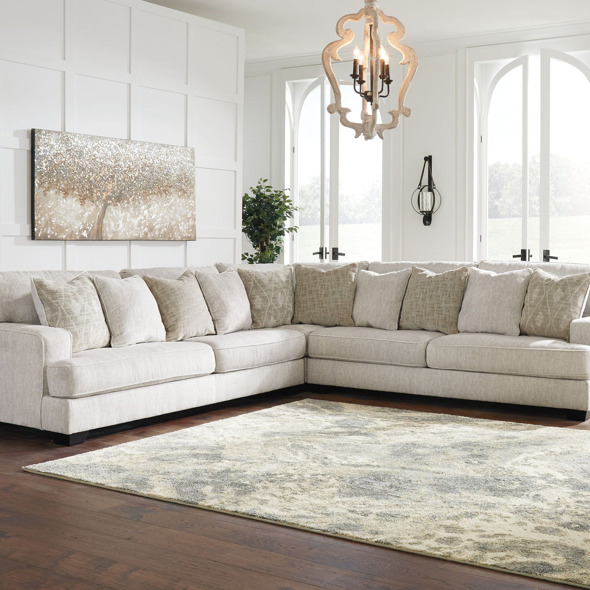Rawcliffe - 5-Piece Sectional - Parchment