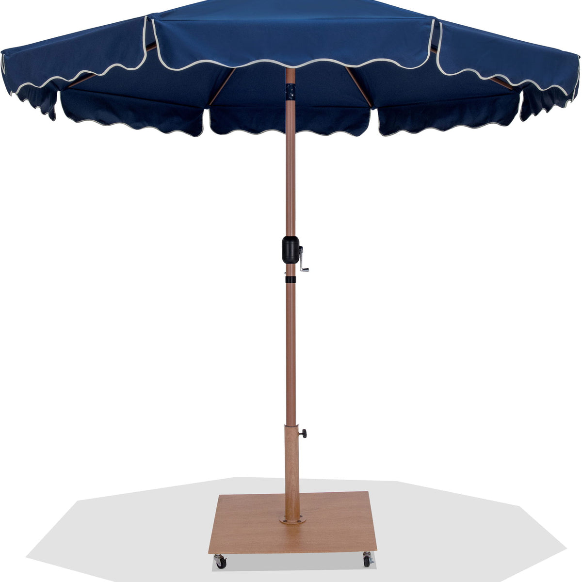 Amalfi - Aluminum Patio Umbrella - Light Brown Base / Light Brown Pole