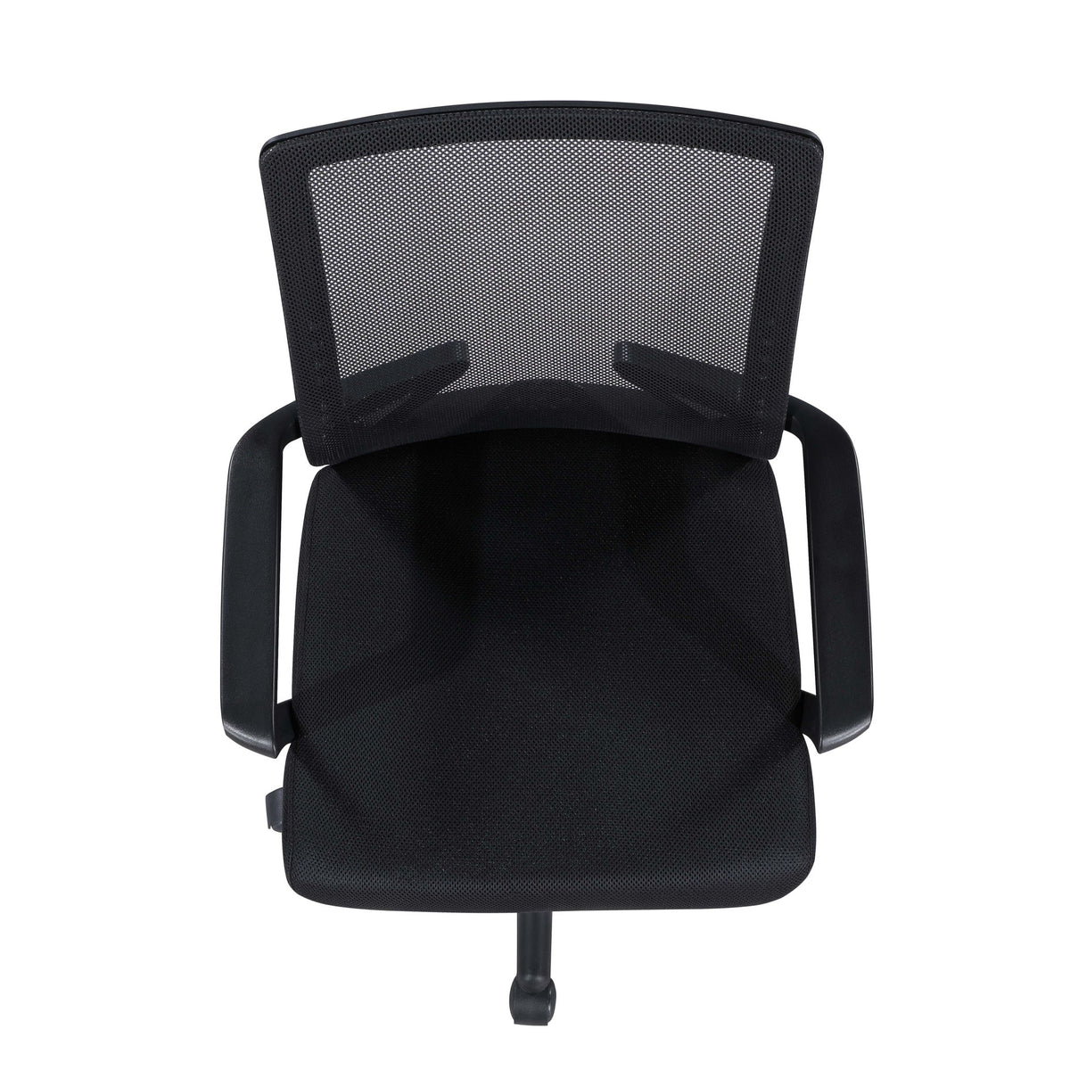 Ergonomic Height Adjustable Office Chair With Armrest - Black