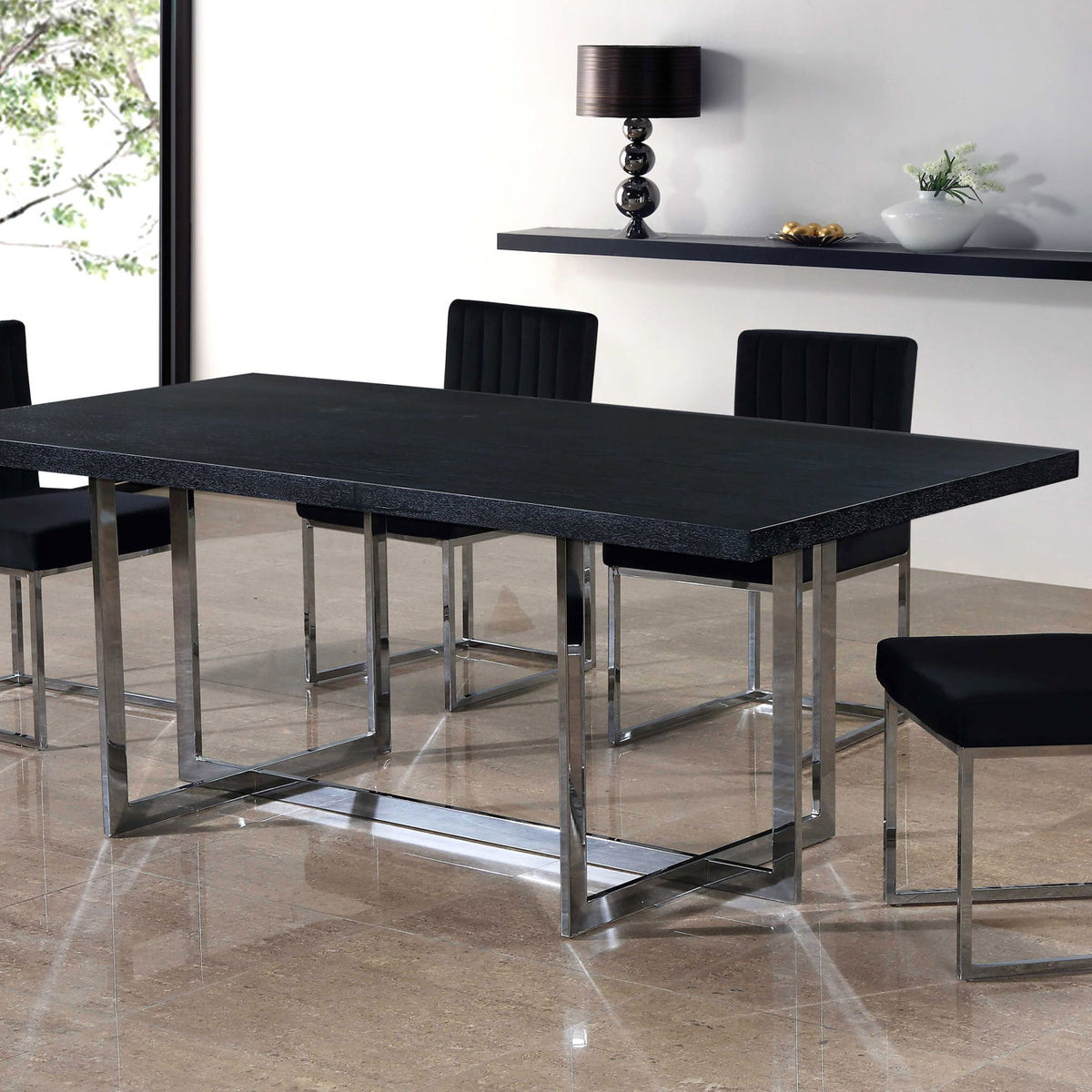 Giselle - Dining Chair with Chrome Base (Set of 2)