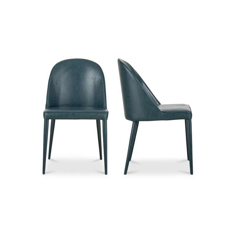 Burton - Vegan Leather Dining Chair (Set of 2) - Dark Teal