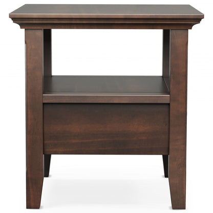 Acadian - End Table With Drawer - Brown