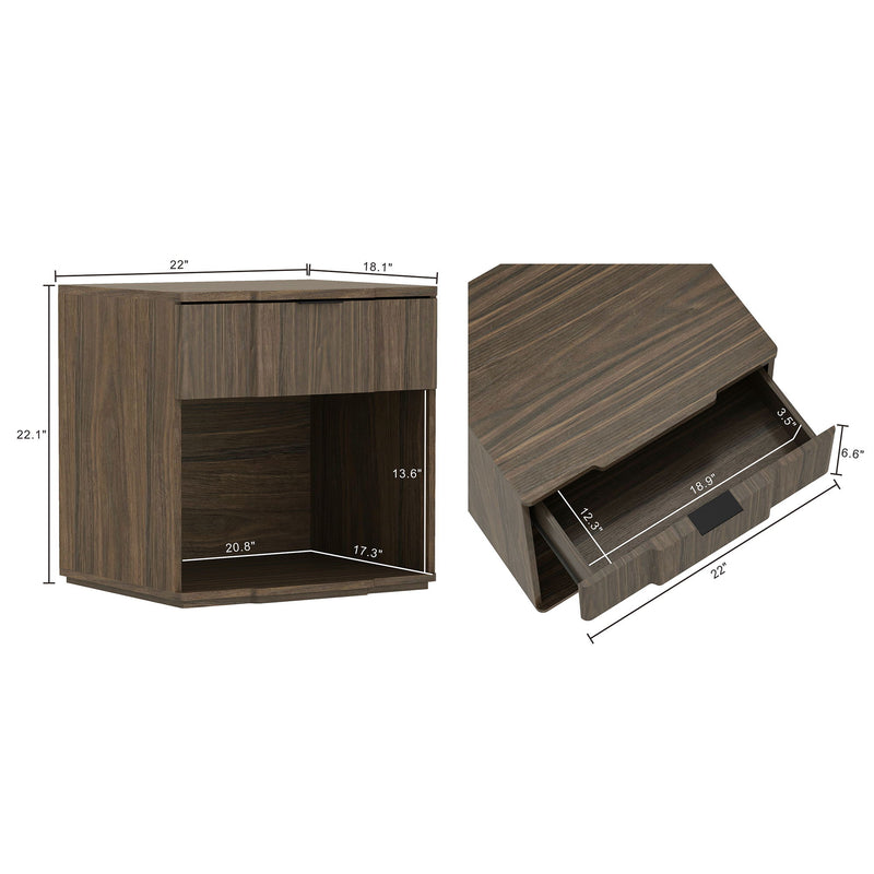 Manhattan Clive - 1-Drawer Accent Nightstand