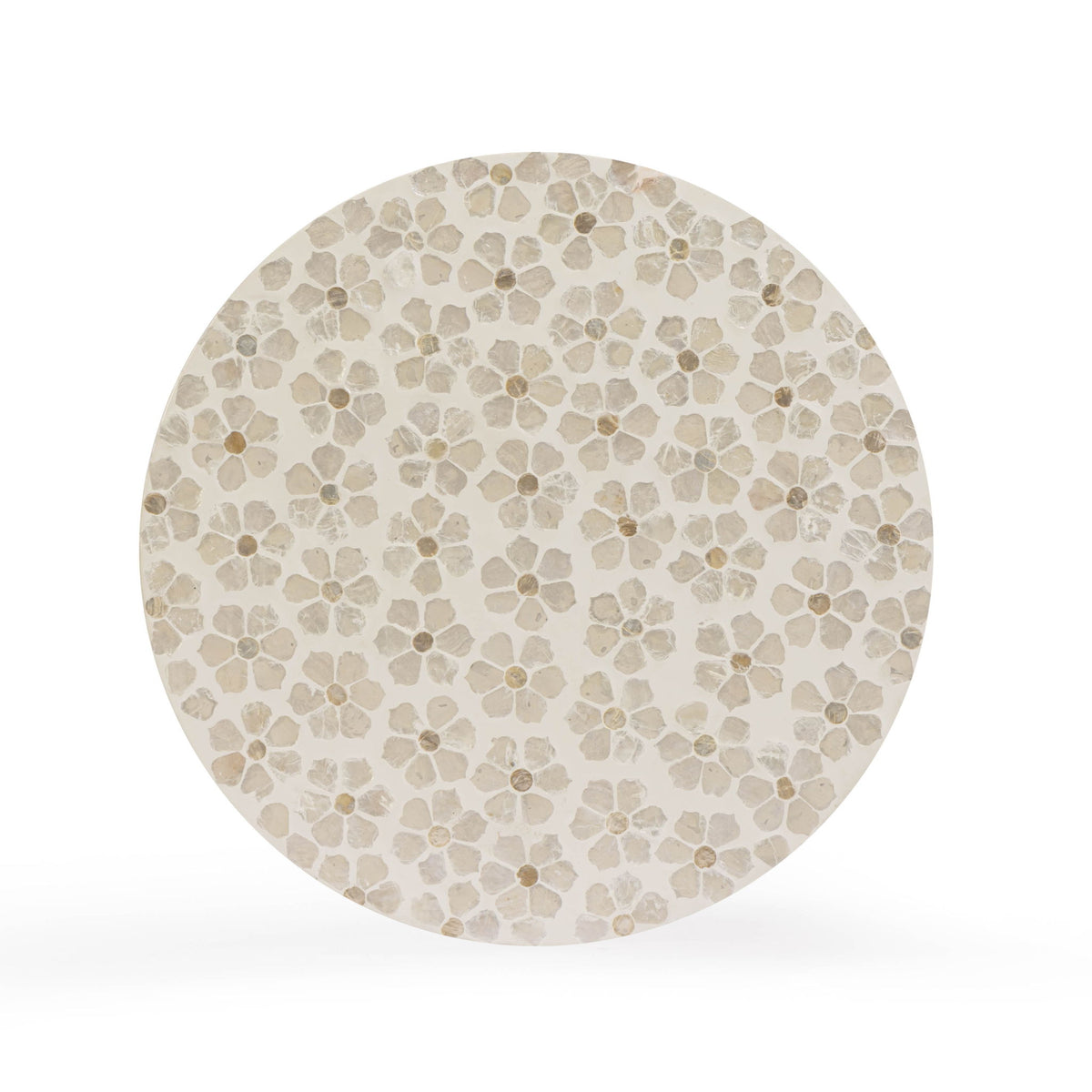Lorna - Capiz Shell Motif Stool - Pearl Petal