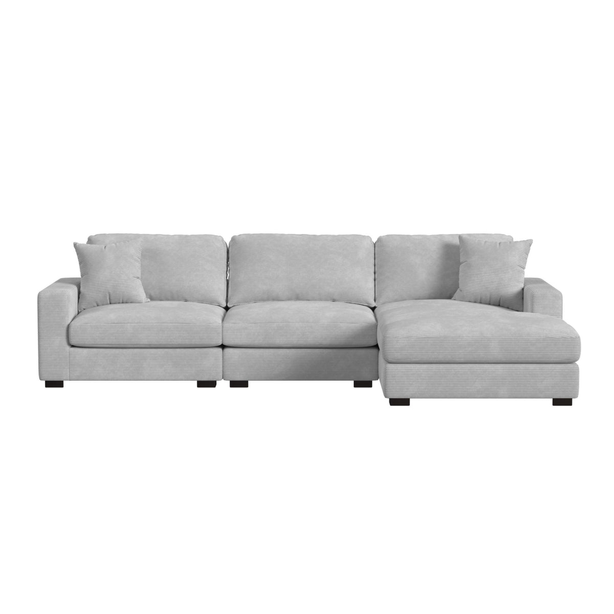 Arizona - Modular RHF Chaise With 1 Pillow 20" - Steno Stone