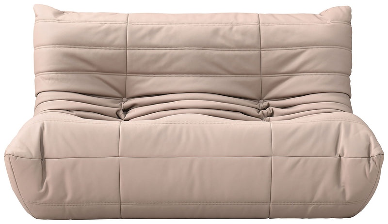 Relax - Vegan Leather 54.75" Upholstered Loveseat - Tan