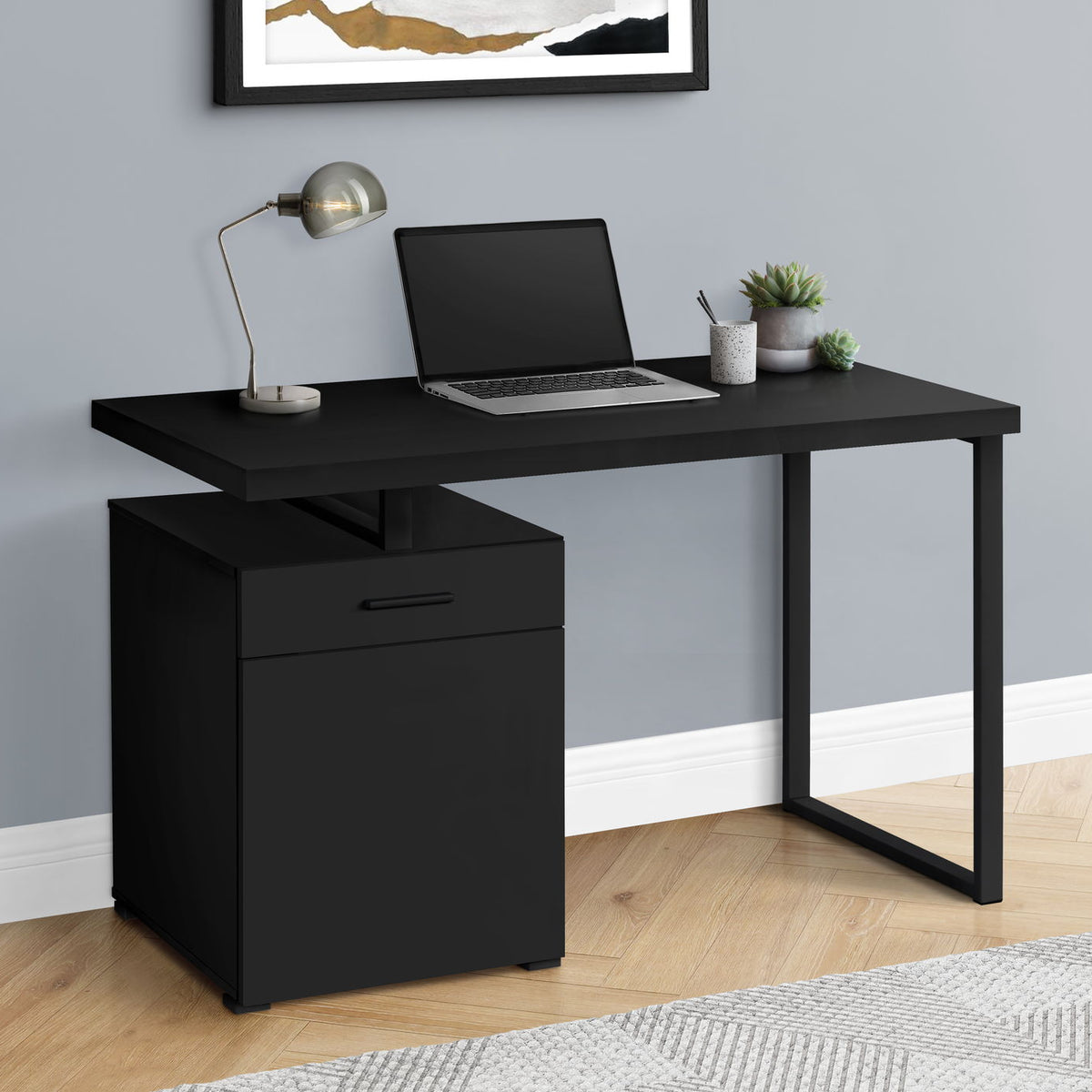 Computer Desk, Home Office, Laptop, Left, Right Set-Up, Storage Drawers, Work, Contemporary, Modern
