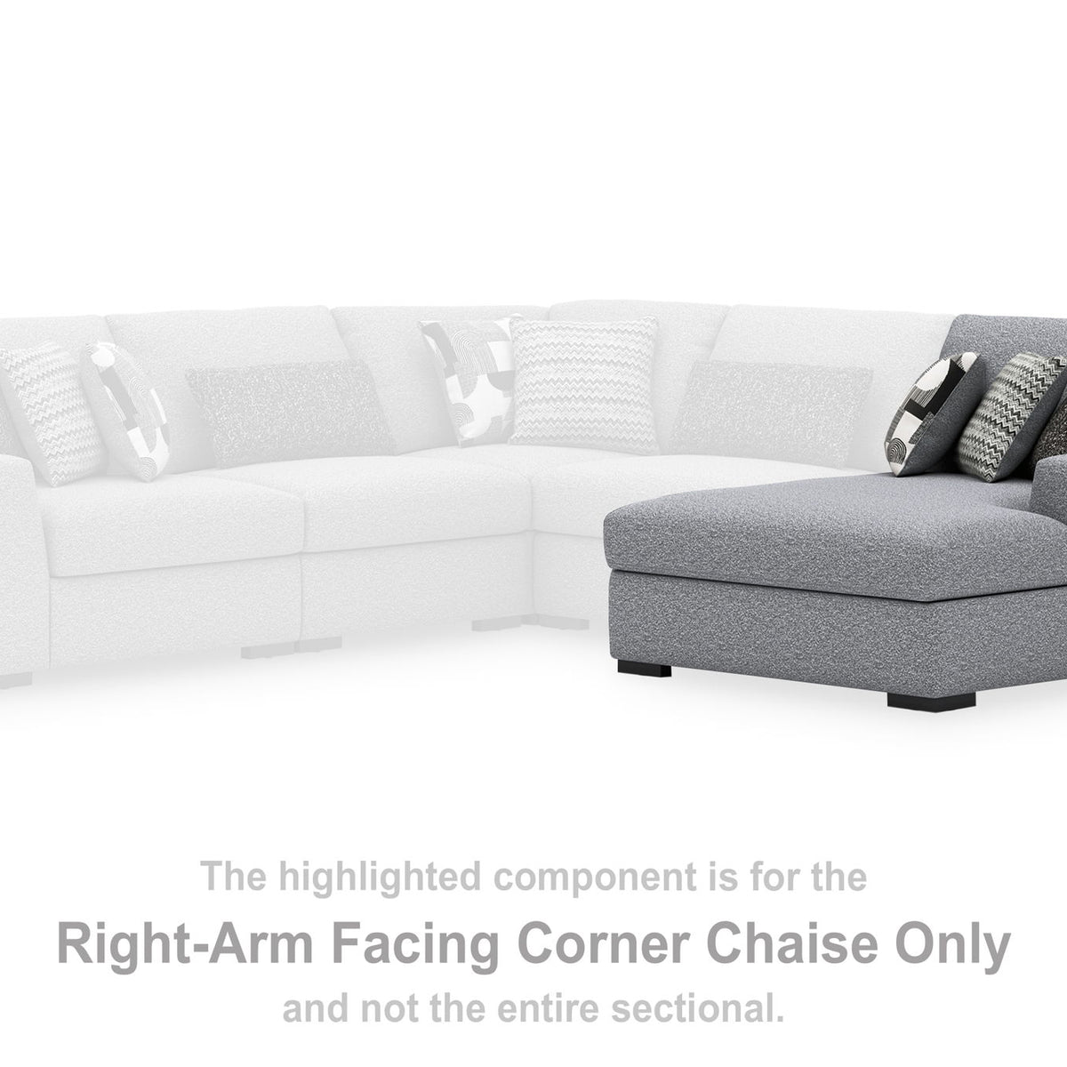 Bealton - RAF Corner Chaise - Salt and Pepper