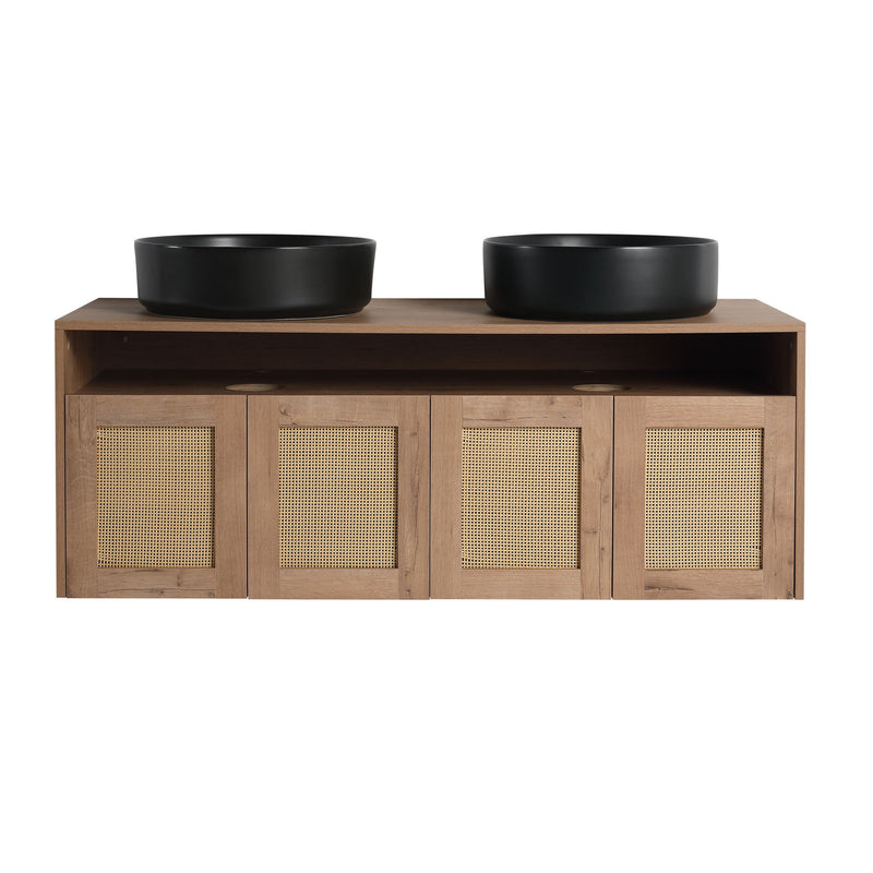 Bathroom Vanity & Art Sink, 2 Soft Close Doors, Float Mounting Design