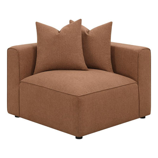 Jennifer - Upholstered Corner Chair - Terracotta