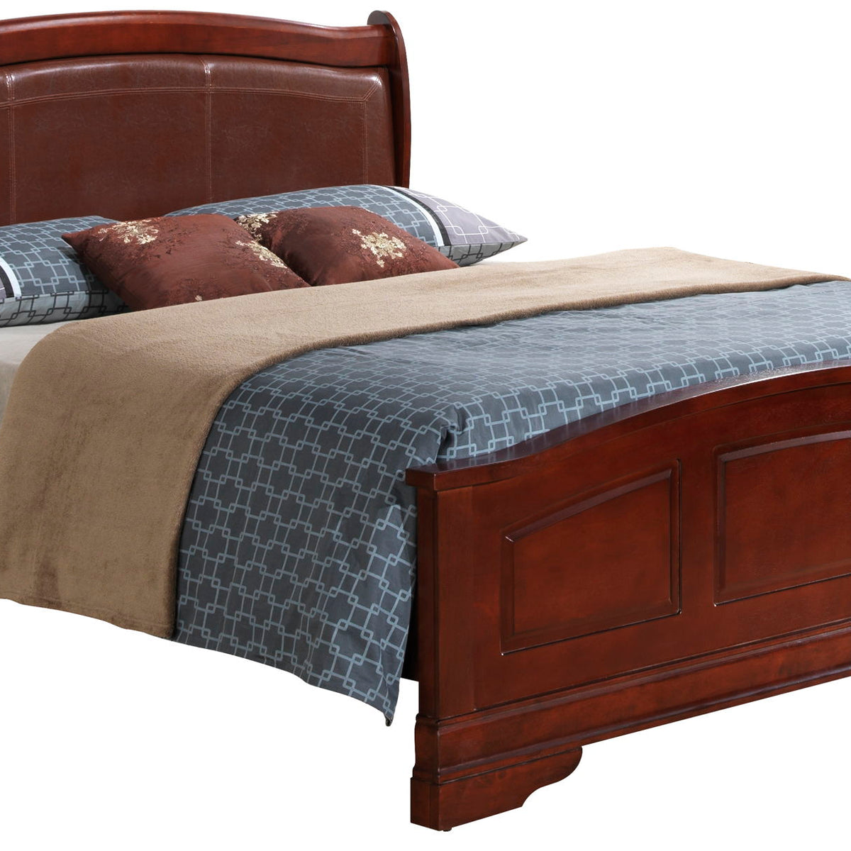 Panel Sleigh Bed Elegantly Crafted