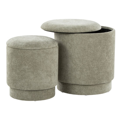 Marla - Upholste Contemporary Ottoman Set