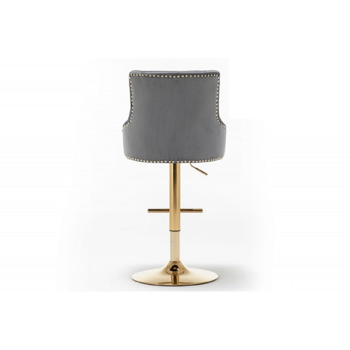 Adjustable Swivel Bar Stool With Nailhead Trim (Set of 2)