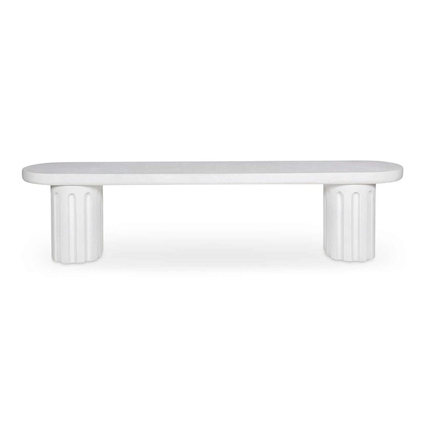 Eris - Outdoor Dining Bench - White