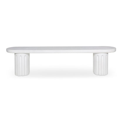 Eris - Outdoor Dining Bench - White