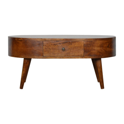 Rounded Wood Table