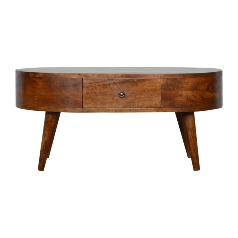 Rounded Wood Table